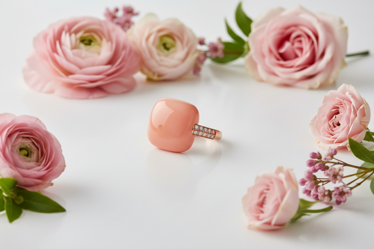 Anello Pink Cabochon