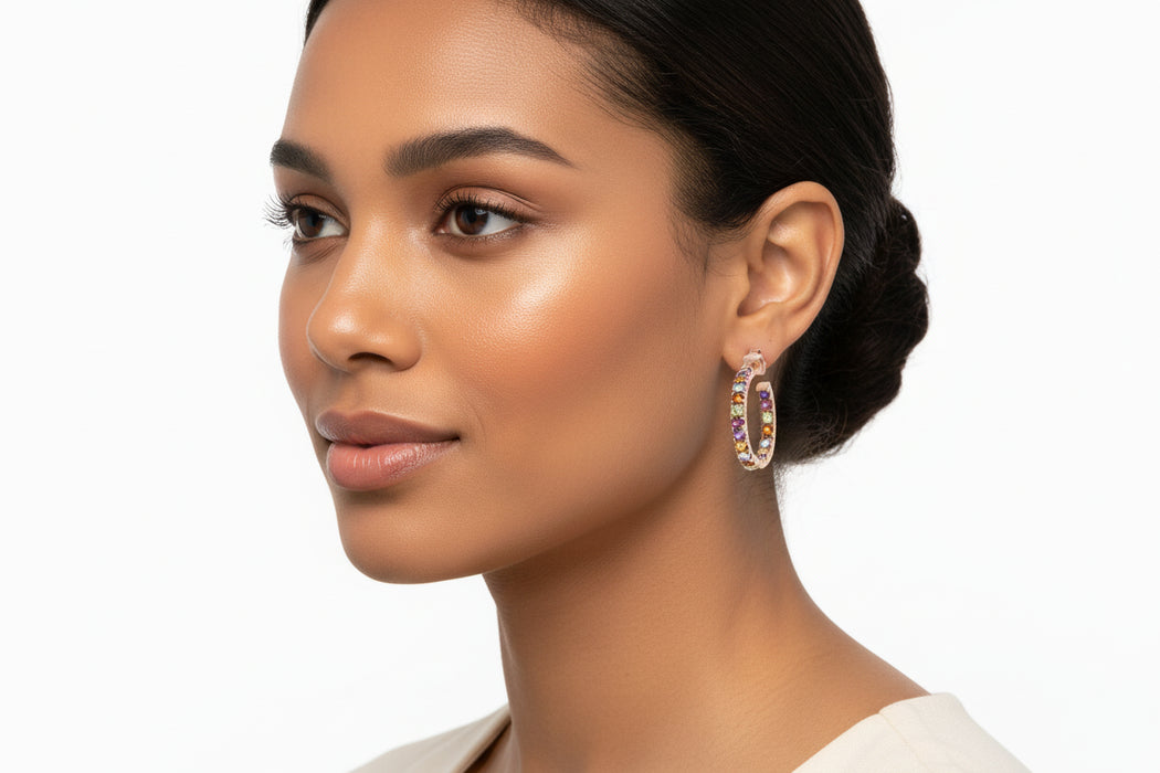 Orecchini Caramella Rainbow 9Kt