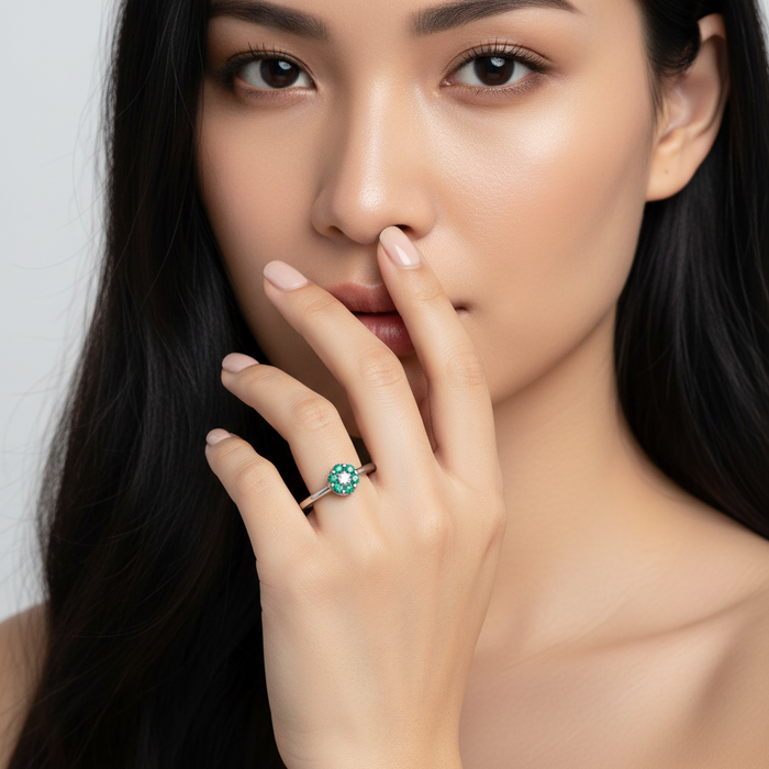 Anello Petit Fleur Vert