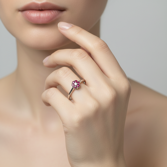 Anello Petit Fleur Rouge