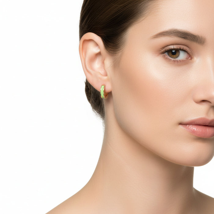 Orecchini Circle Green