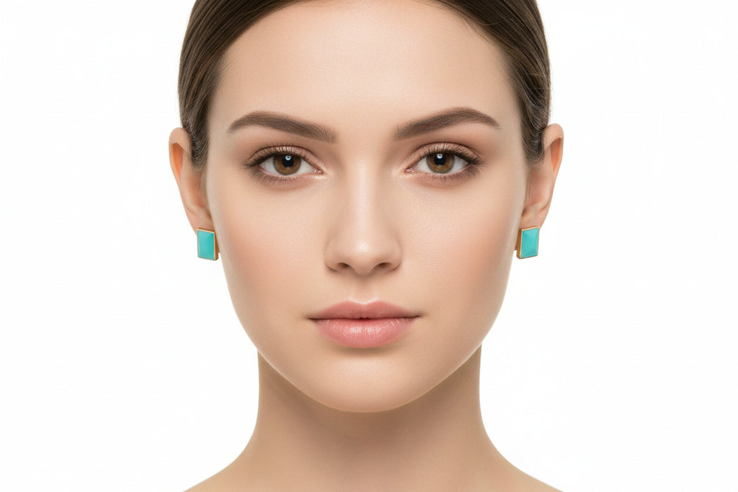 Orecchini Square Turquoise