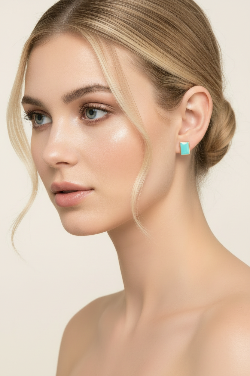 Orecchini Square Turquoise