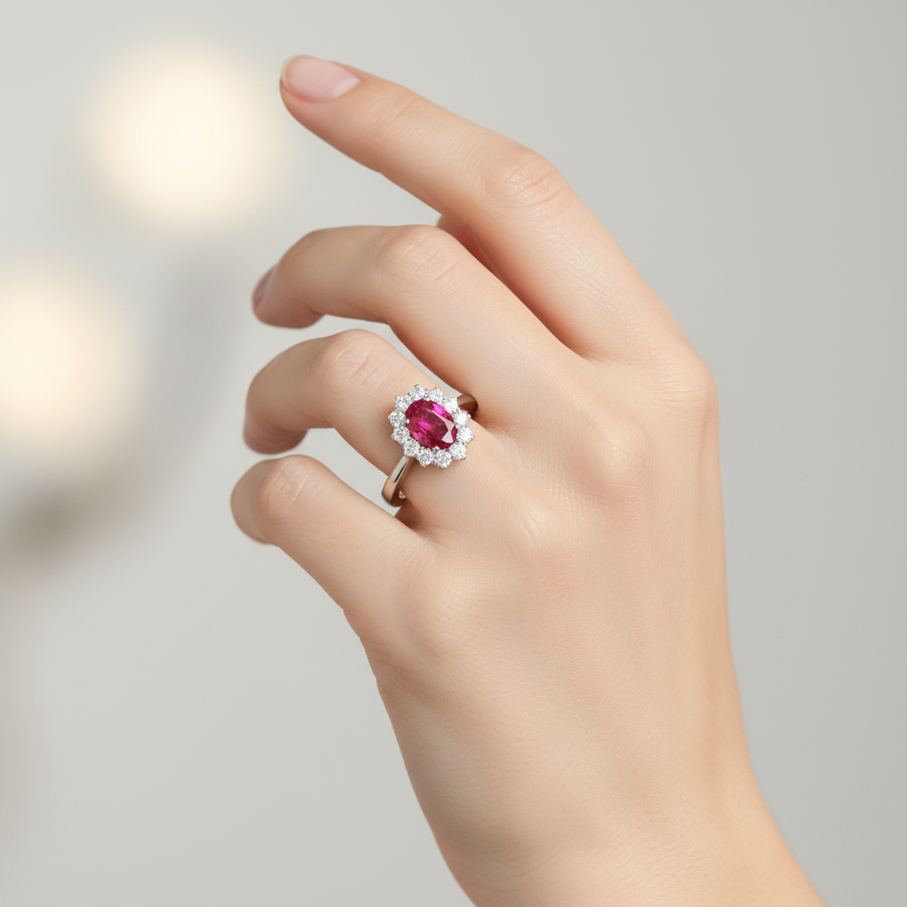 Anello Scintilla di Rubino