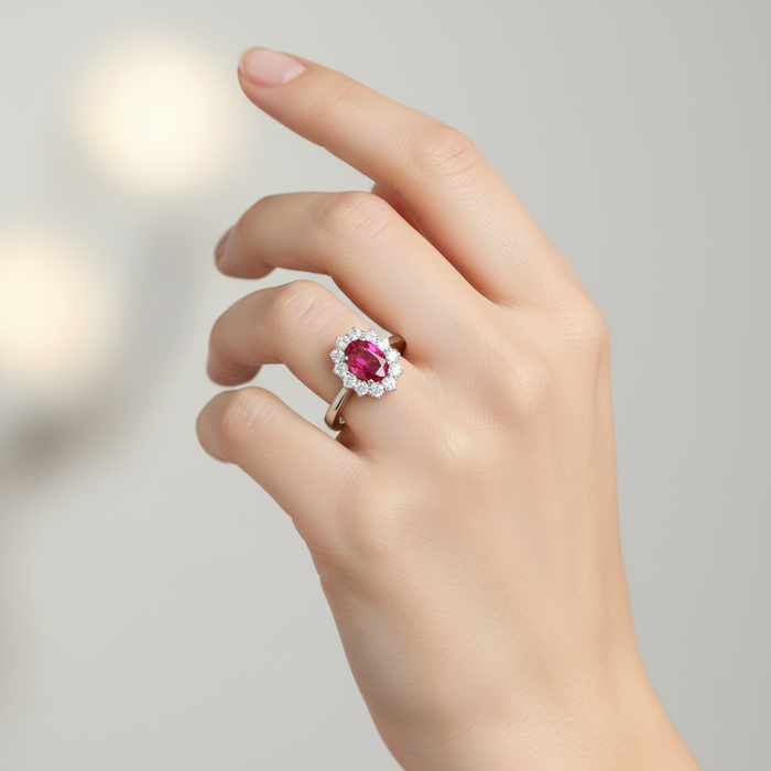 Anello Scintilla di Rubino