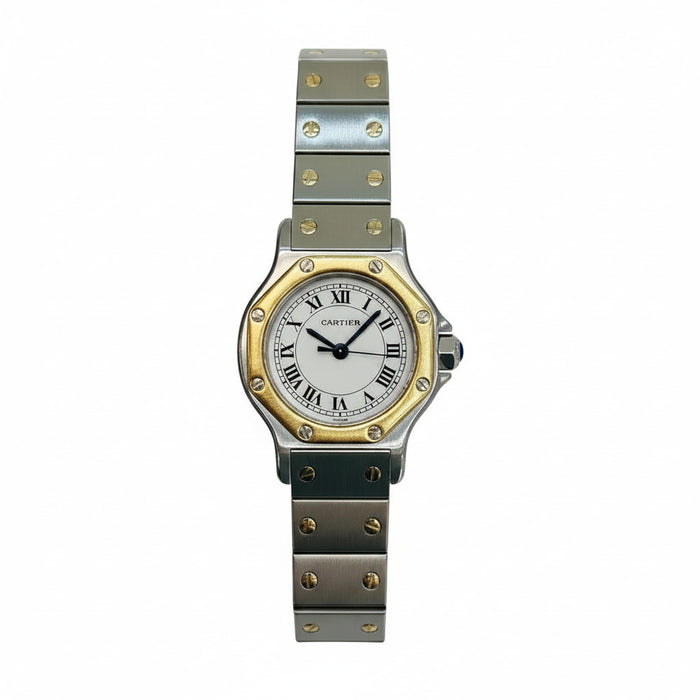Cartier Santos Ottogonale in acciaio e oro giallo