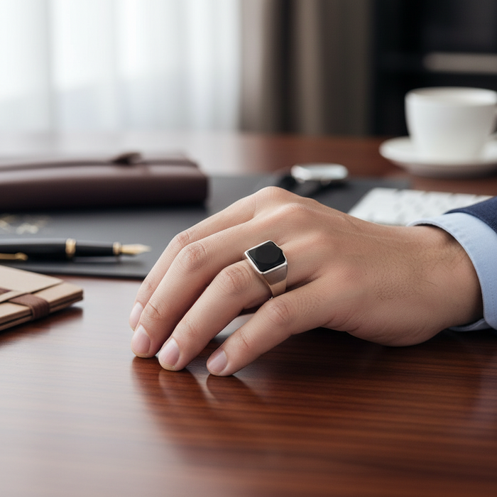 Anello Uomo Onyx