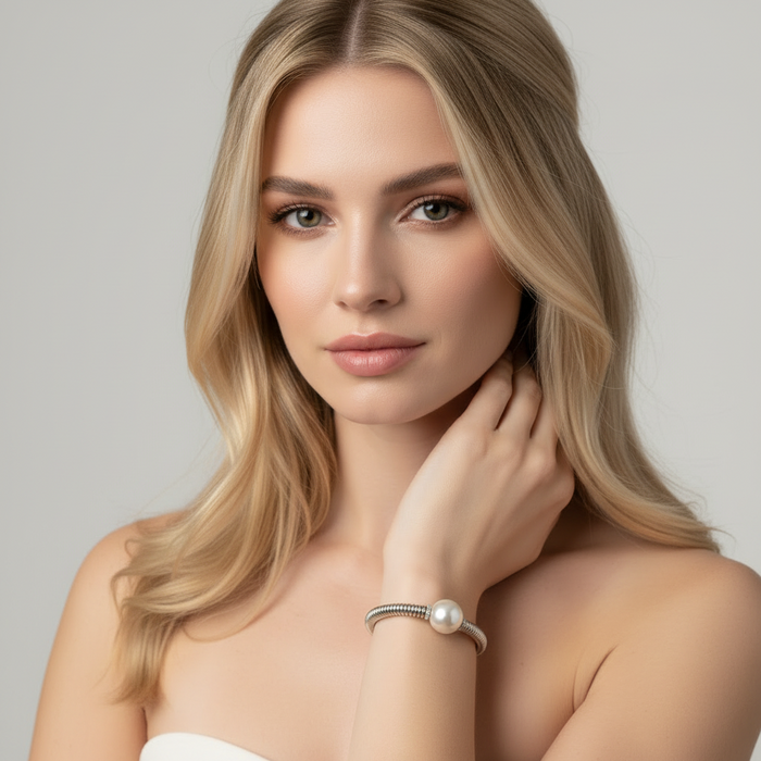 Bracciale Elastesse Perla White