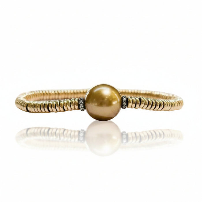 Bracciale Elastesse Perla Chocolat