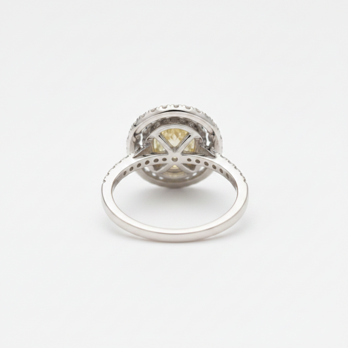Anello diamante fancy yellow oval