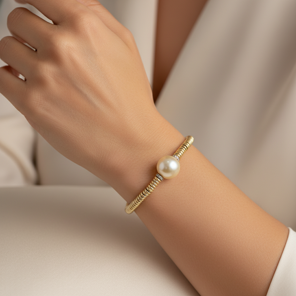 Bracciale Elastesse Perla Gold