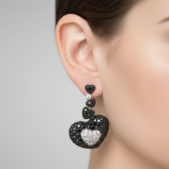 Orecchini Black&White
