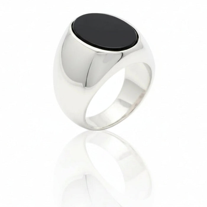 Anello Uomo Onyx Oval