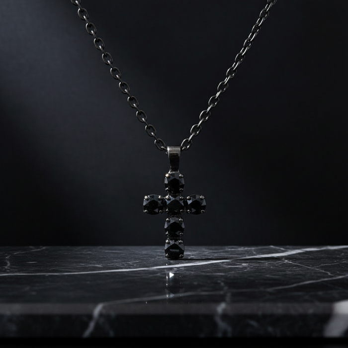 Pendente Uomo Croce All Black