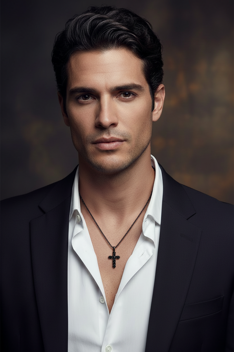 Pendente Uomo Croce All Black