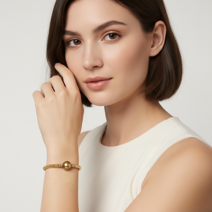 Bracciale Elastesse Perla Chocolat