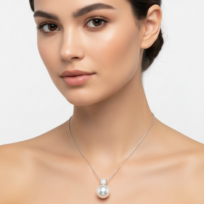Ciondolo Perla White