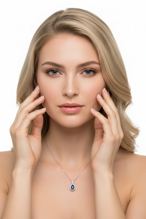 Ciondolo  Goccia Zaffiro