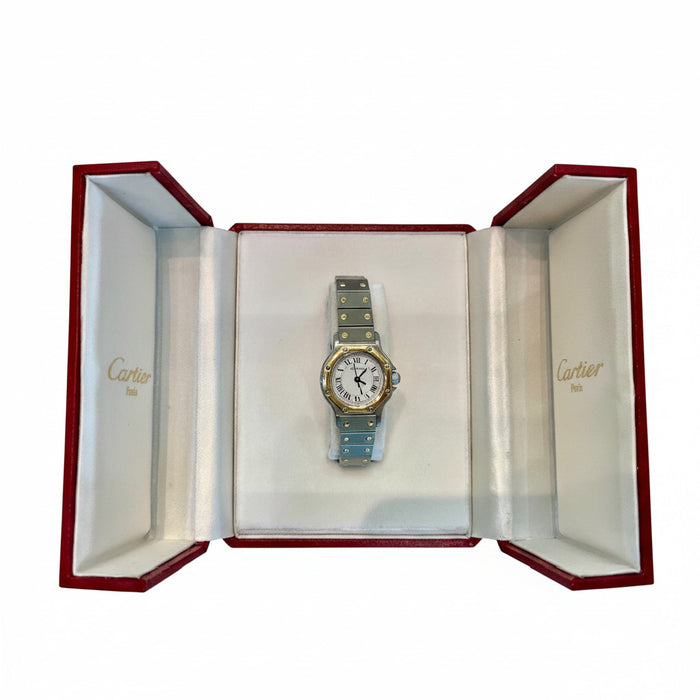 Cartier Santos Ottogonale in acciaio e oro giallo