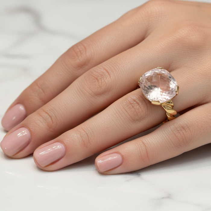 Anello Intreccio Rosa