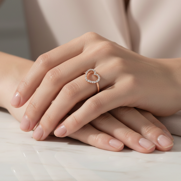 Anello Cuore Open