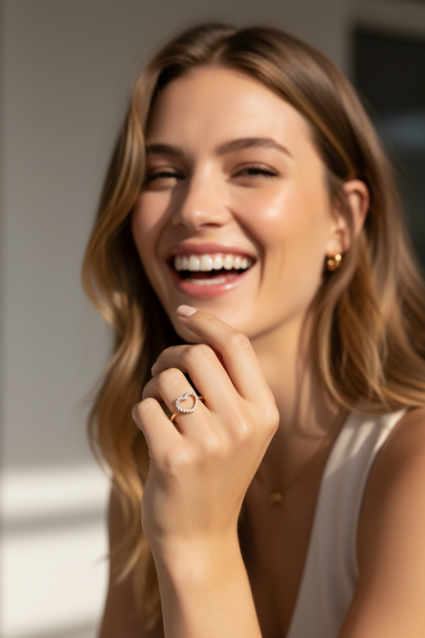 Anello Cuore Open