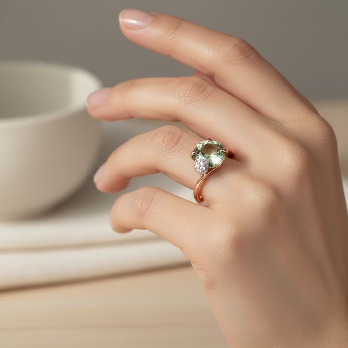 Anello Green Diamonds