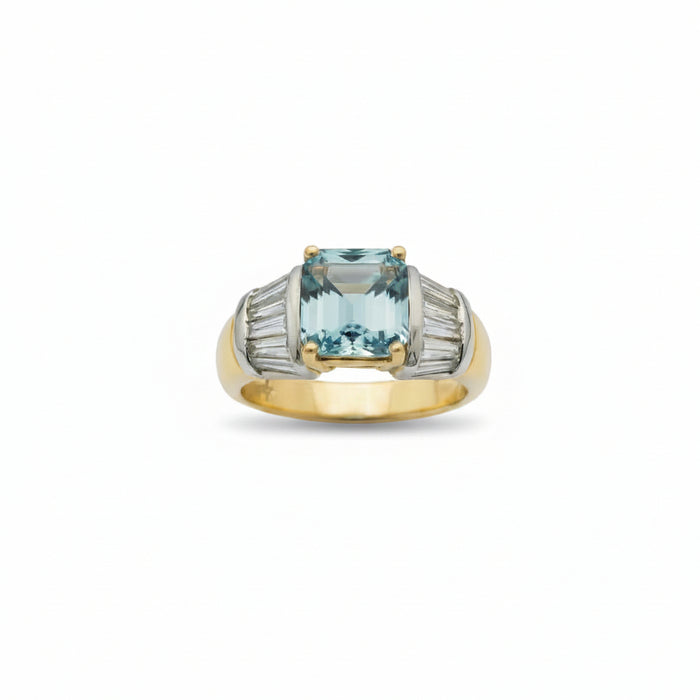 Anello Acquamarina Square
