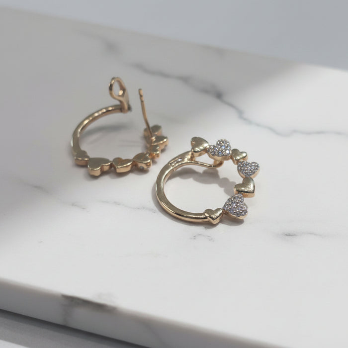 Orecchini Circle Heart
