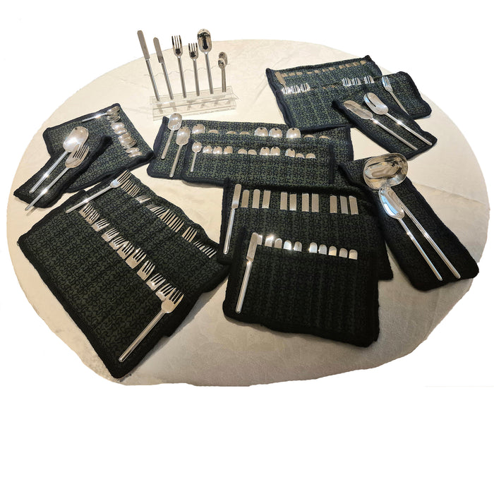 Servizio di Posate in Argento 925 – Modello Frattino Ricci, 114 Pezzi (1970)