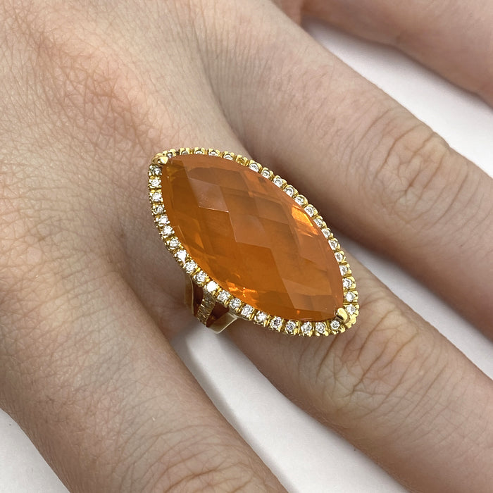 Anello Orange Navette