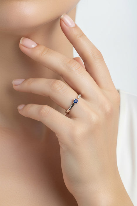 Anello Hope Blue  Heart