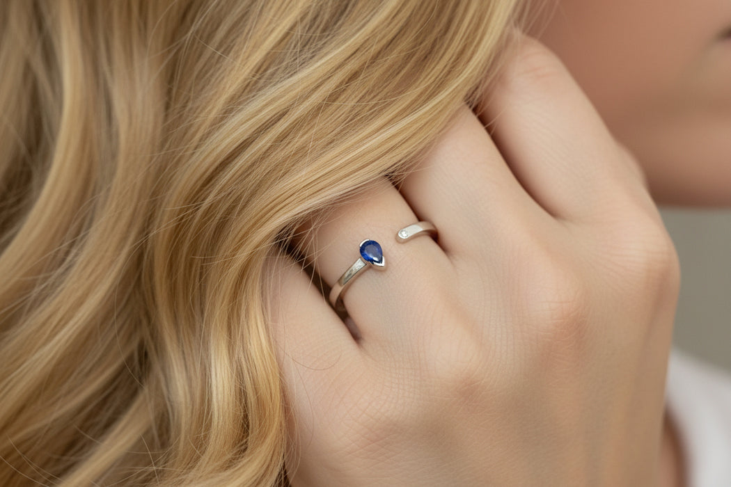 Anello  Hope Blue   Pear