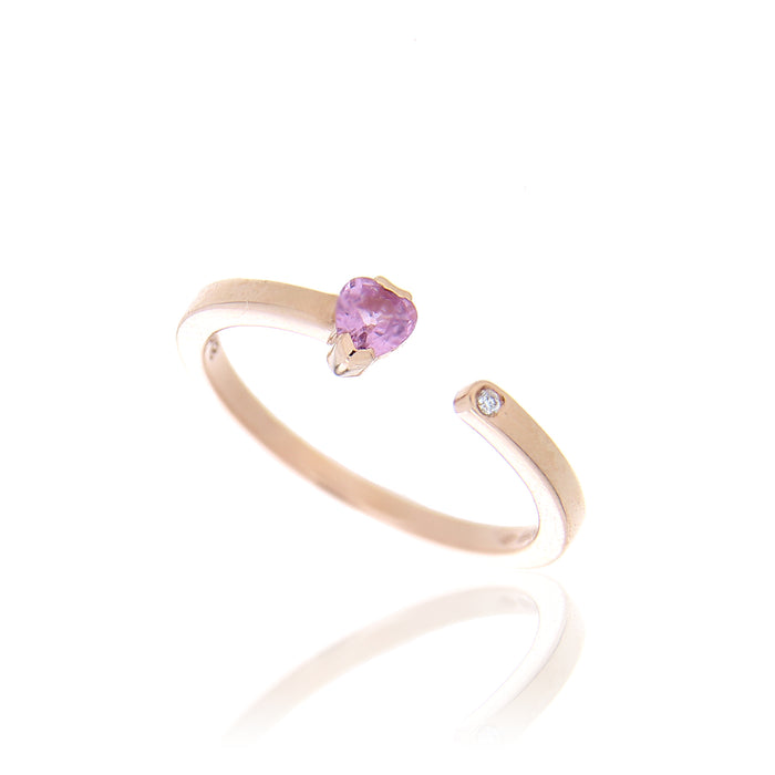 Anello Pink Hope Heart