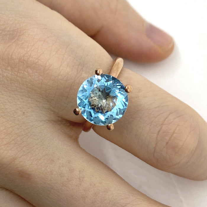 Anello Caramel Azul 9Kt